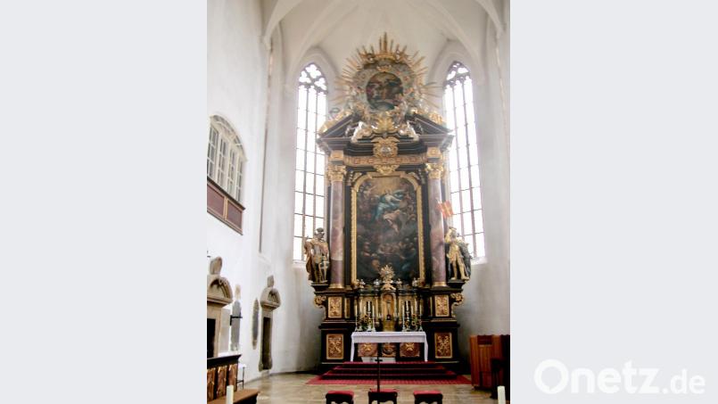 Der Hauptaltar in St. Marien ist das letzte nachweisbare und großformatigste Werk des Malers Hans Georg Asam. Archivbild: cr
