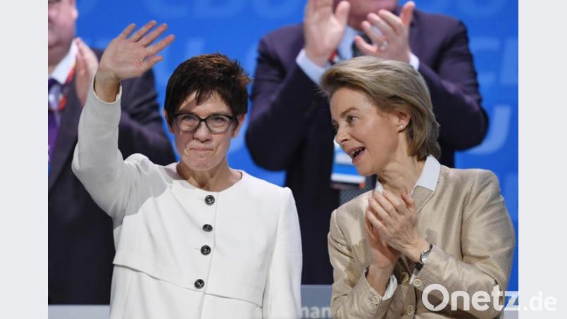 Wenig Applaus erntet CDU-Vorsitzende Annegret Kramp-Karrenbauer (links) derzeit für ihr Krisenmanagement etwa in Sachen Maaßen. Bild: Ralf Hirschberger/dpa