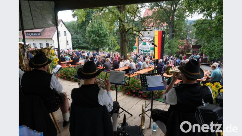 Die Musiker der Gruppe &quot;Blechrauschen&quot; sorgten für gute Stimmung Bild: nib