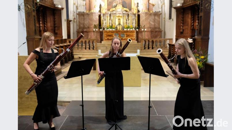 Lustvoll und zukunftsweisend ist der Auftritt des Fagott-Damen-Trios, gehört doch das Fagott in der Ukraine zur Männerdomäne Bild: do