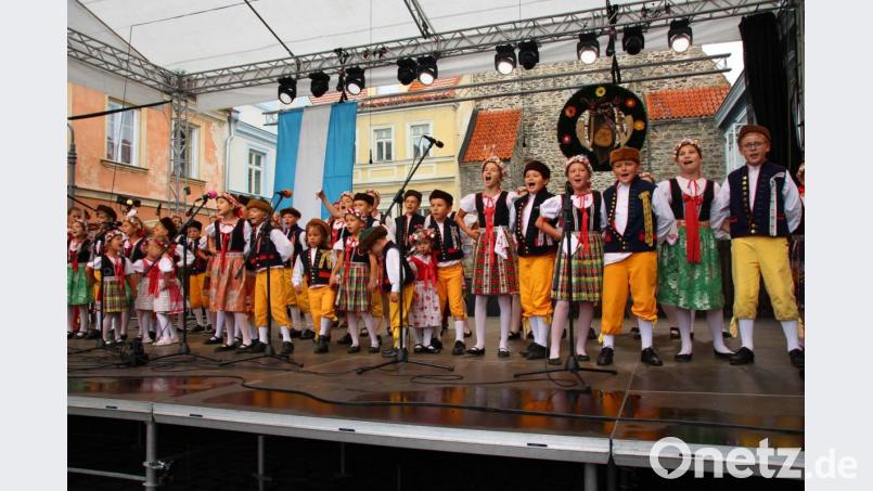 Beim Chodenfest in Domažlice (Taus) waren die Gäste aus der Oberpfalz vom Nachwuchs des Folklore-Ensembles aus Postrekov begeistert. Bild: eib