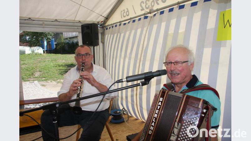 Für Unterhaltung sorgten Josef Franz und Ferdinand Lienerth (von links) mit ihren Instrumenten. Bild: wro
