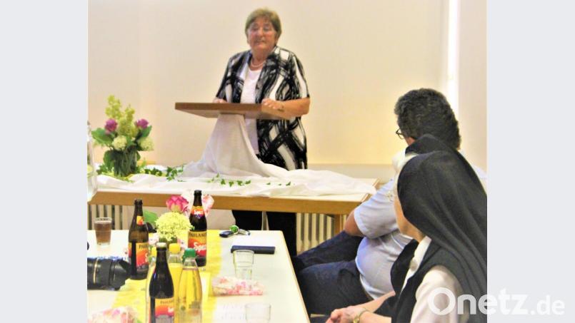 Luise Hartl bei ihrer Ansprache. Bild: sns