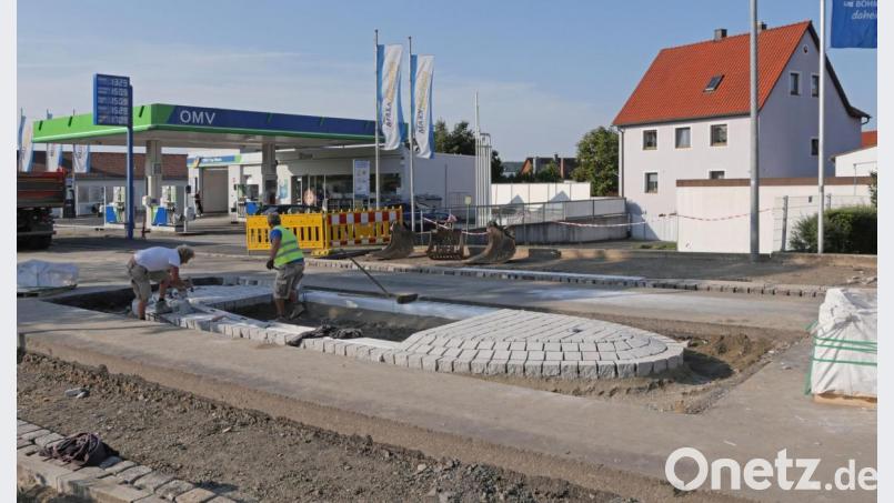 Die Baustelle in der Mitterteicher Straße in Tirschenreuth. Bild: tr