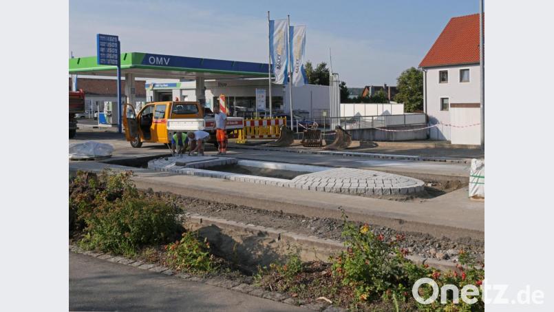 Die Baustelle in der Mitterteicher Straße in Tirschenreuth. Bild: tr
