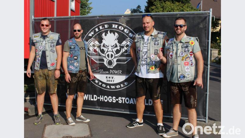 Einen Volltreffer landeten die Verantwortlichen des Zweirradtreffens in Thumsenreuth Marius, Christian, Matthias Hederer und Matthias Panzer (von links) können mehr als zufrieden sein. Bild: att
