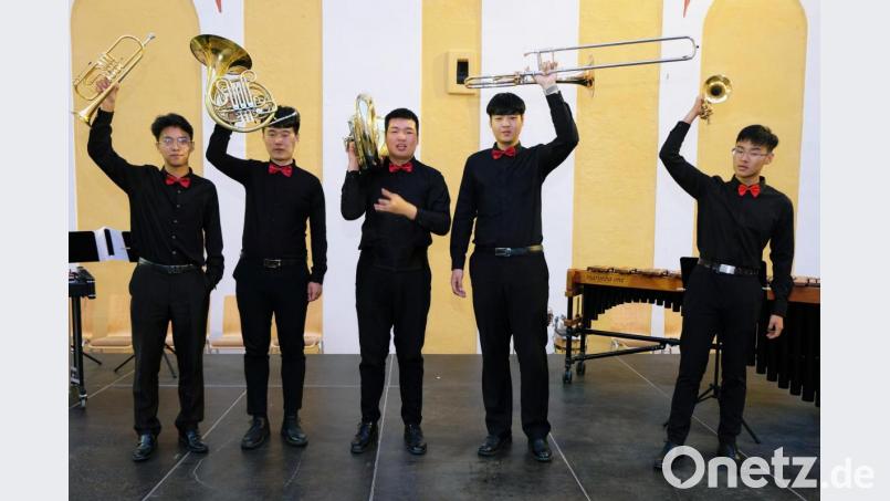 Das Blechbläser-Quintett des Musikkonservatoriums von Xi&#039;an. Bild: do