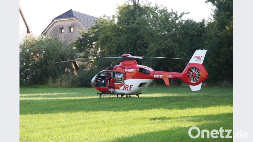 Vorsorglich wurde auch der Rettungshubschrauber angefordert. Bild: wro