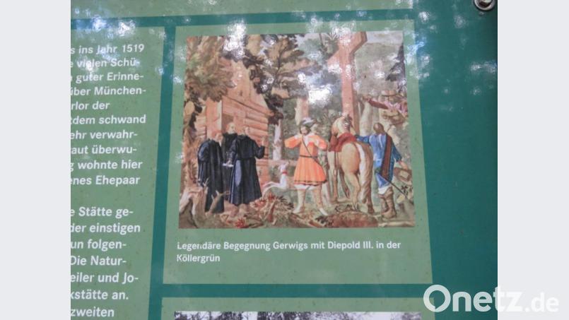 Die Begegnung von Markgraf Diepold III. und Gerwig in Köllergrün wurde auch auf Gemälden immer wieder nachempfunden. Bild: ubb