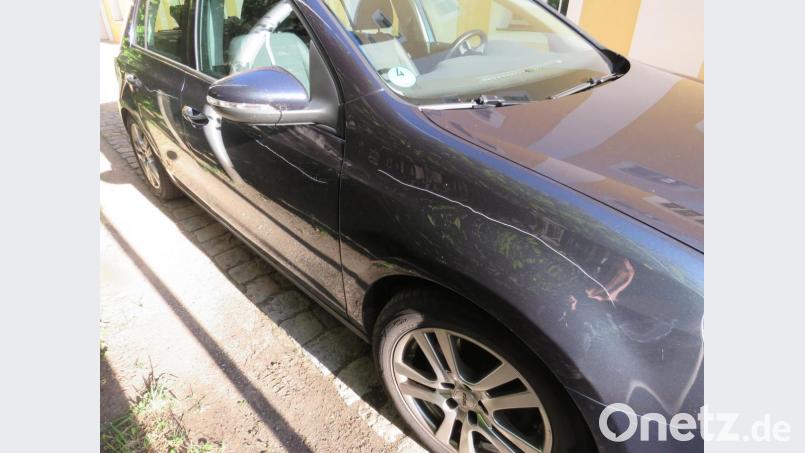 Das Werk des Autokratzers – die Polizei geht von einer Serie aus. Bild: Polizei