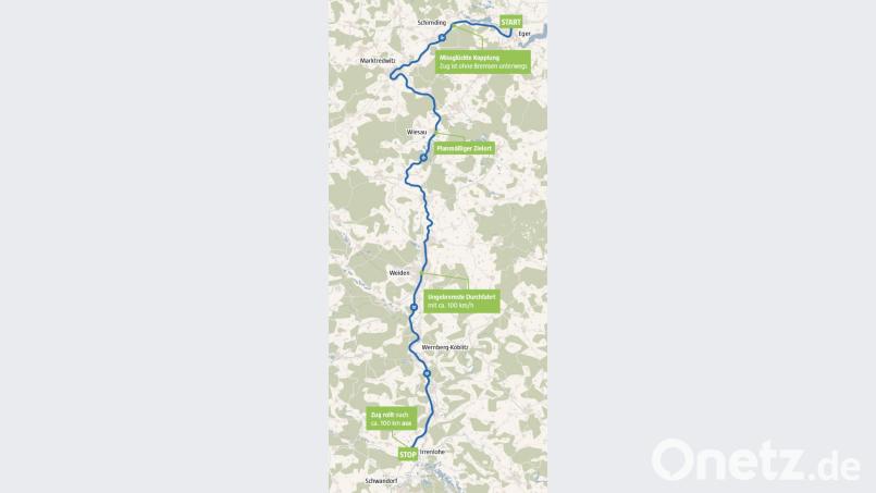 Die Fahrstrecke des Ungebremsten Zuges Bild: Würth, Wolfgang