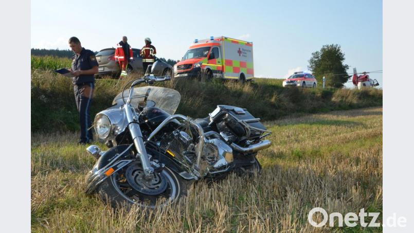 Schwere Verletzungen zog sich der Biker aus Brandenburg bei einem offenbar selbst verschuldeten Unfall zu. Am hochwertigen Motorrad entstand ein Schaden in Höhe von 20 000 Euro. Bild: dob