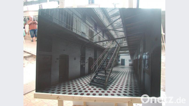 Das größte Abschiebegefängnis der ehemaligen DDR, auf dem Kaßberg bei Chemnitz: trüb, metallisch, eisern und eiskalt. Bild: ld