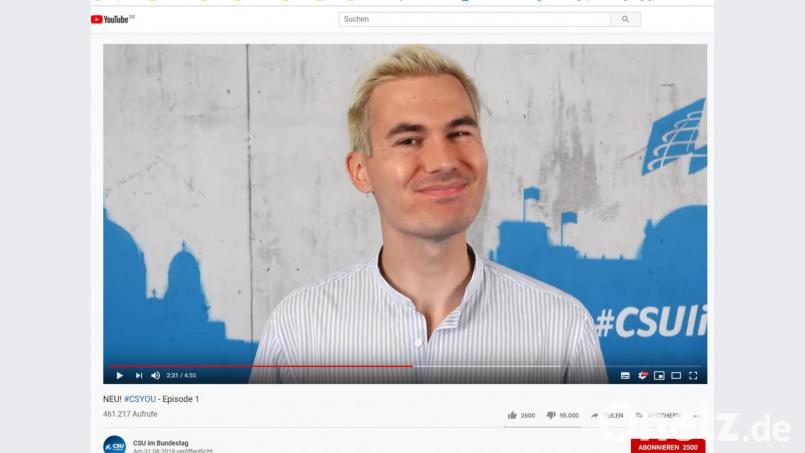 Die CSU-Landesgruppe im Bundestag wirbt ab sofort mit einer eigenen Social-Media-Show namens CSYOU für ihre Politik. Die erste Folge ging am Samstag auf Facebook und Instagram online. „Die Antwort auf @rezomusik heißt Armin“, schrieb die Landesgruppe auf Twitter. Der Youtuber Rezo hatte im Mai vor der Europawahl mit einem CDU-kritischen Video viel Aufsehen erregt. Screenshot: CSU im Bundestag