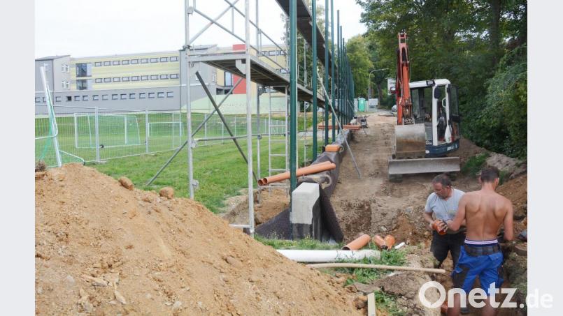 Die Baumaßnahmen an der Mittelschule sind rechtzeitig zum Schulbeginn abgeschlossen. Bild: Gabi Schönberger