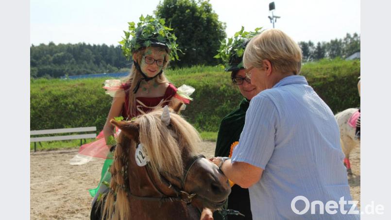Dieses „Waldgeisterchen“ hatte ihre Abteilung in der Führzügelklasse gewonnen, da war die Begeisterung natürlich groß. Bild: frd