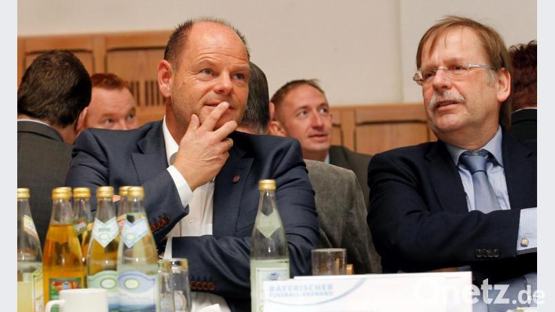 Jürgen Faltenbacher mit Rainer Koch (rechts), dem Präsidenten des BFV und kommissarischer Präsident des DFB. Bild: privat