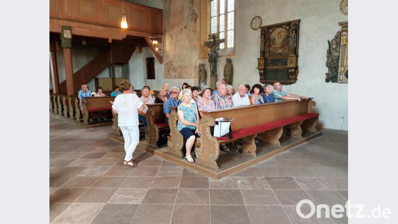 Die Feuerhof-Siedler in der Wallfahrtskirche Maria im Weingarten. Bild: exb