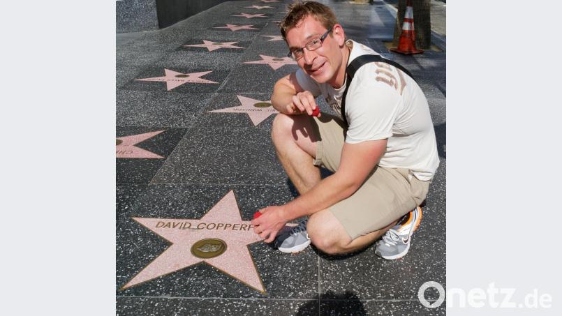 Marco Knott auf dem Hollywood Walk of Fame. Bild: exb
