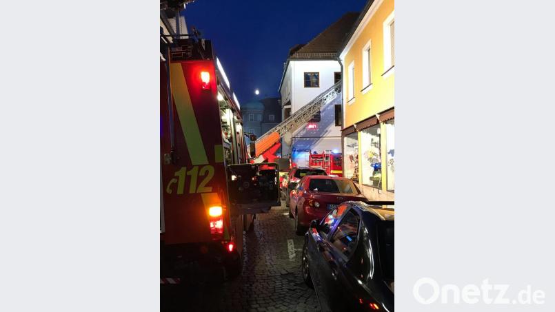 Auch hier sieht man: Es ist ziemlich eng in Amberg Altstadt. Bild: Feuerwehr Amberg