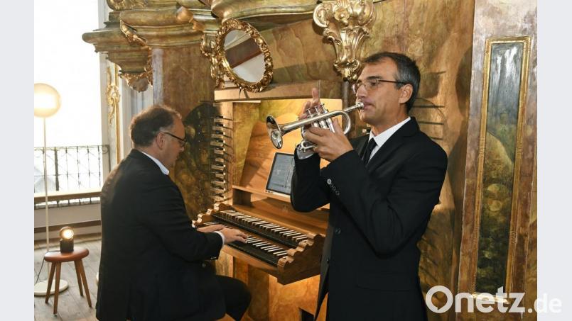 Alberto Bardelloni und Bernhard Müllers beim Abschlusskonzert der Reihe Amberger Orgelkonzerte. Bild: Petra Hartl