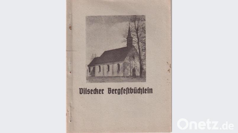 Für die damals überaus zahlreichen Bergfestbesucher ließ die Kirchenverwaltung Vilseck im Jahr 1935 ein eigenes Bergfestbüchlein drucken. Bild: rha