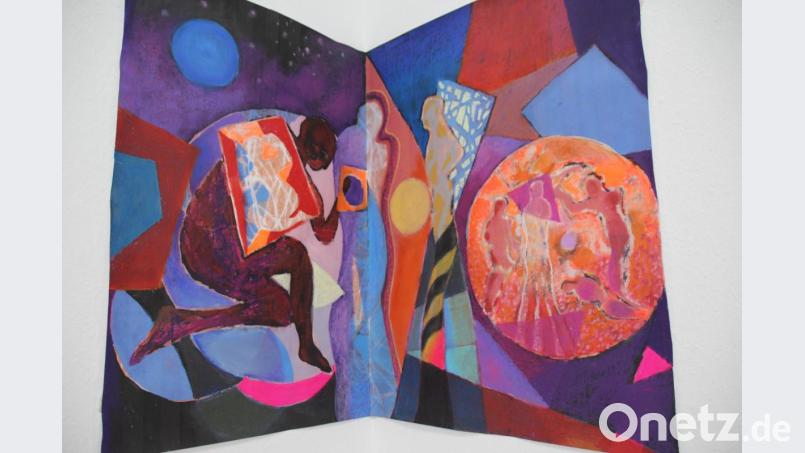 Gerne ganz bunt: Klaus Schramm verleiht seinen Werken eine besondere Ausstrahlung mit kräftigen Farben und der richtigen Positionierung. Hier muss um die Ecke gedacht werden. Bild: kmo