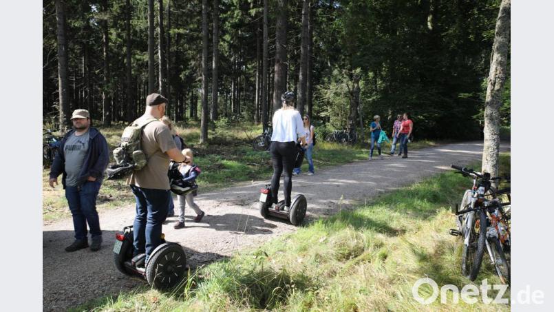Segway-Fahren im Steinwald - beim Waldhaus kein Problem. Bild: njn