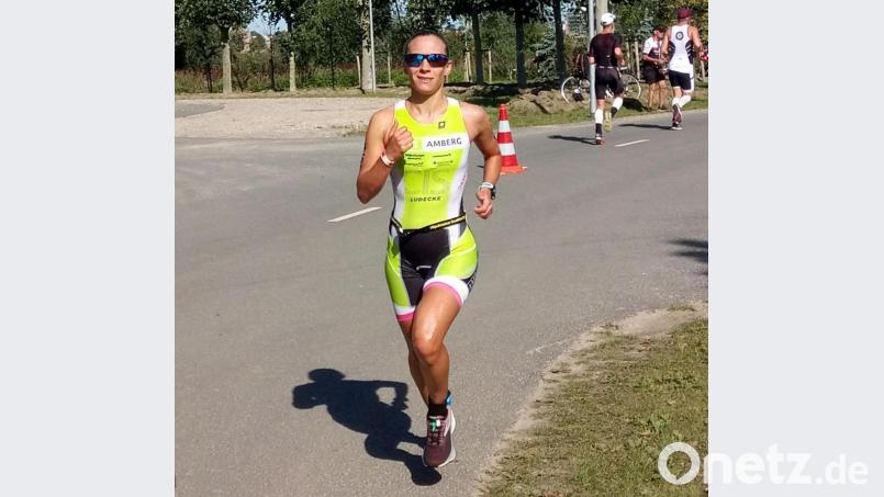 Heike Uhl auf dem Weg ins Ziel. Bild: exb