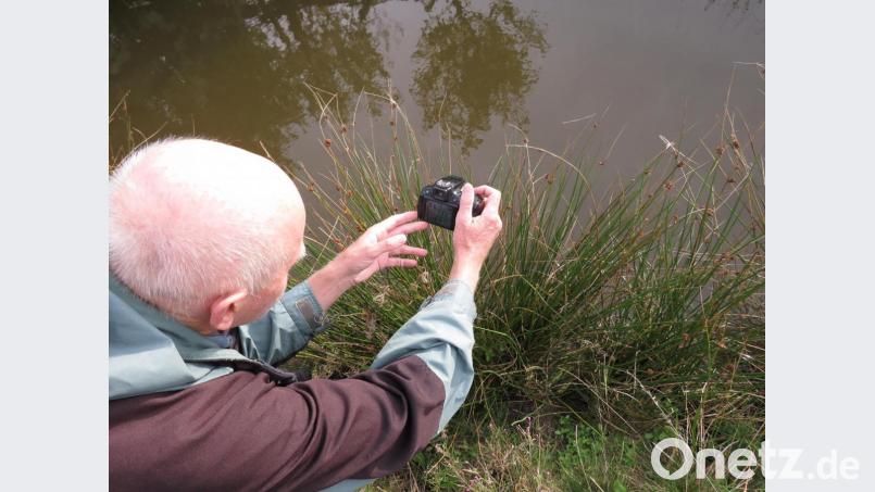 Erwin Möhrlein notierte sich die entdeckten Tiere nicht nur auf dem Schreibblock. Zur Katalogisierung fotografierte er auch alles, was nicht sofort wegflog oder davonlief. Bild: ubb