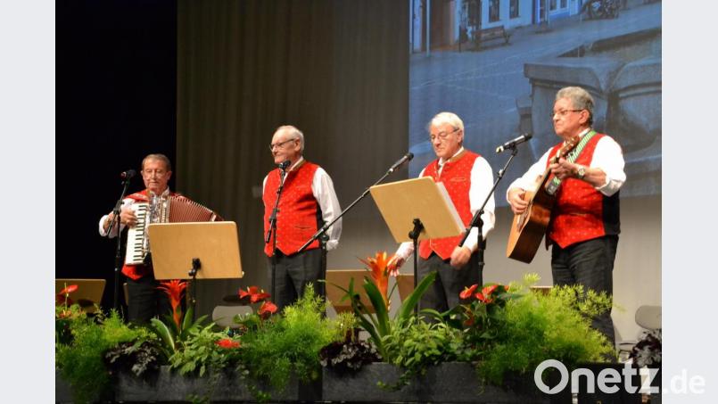 Die &quot;Weidener Rotkehlchen&quot; singen aus vollem Hals : &quot;Nea grod schöi is&#039; in da Weid`n&quot; Bild: hcz