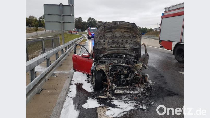 Pkw-Brand nahe der Continental-Arena in Regensburg. Bild: Alexander Auer