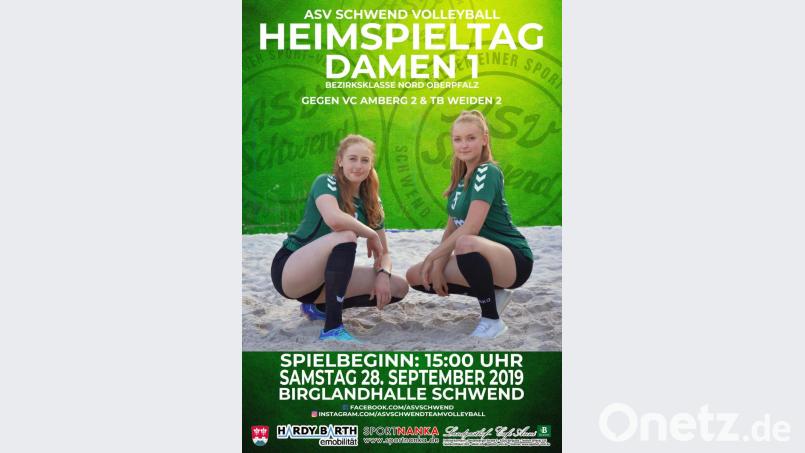 Das Plakat zum ersten Saisonheimspieltag der Damen I am 28.September in Schwend. Bild: ndt
