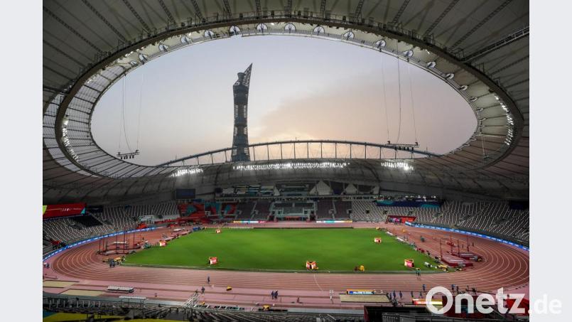Der Austragungsort der WM, das Khalifa International Stadium. Bild: Michael Kappeler/dpa