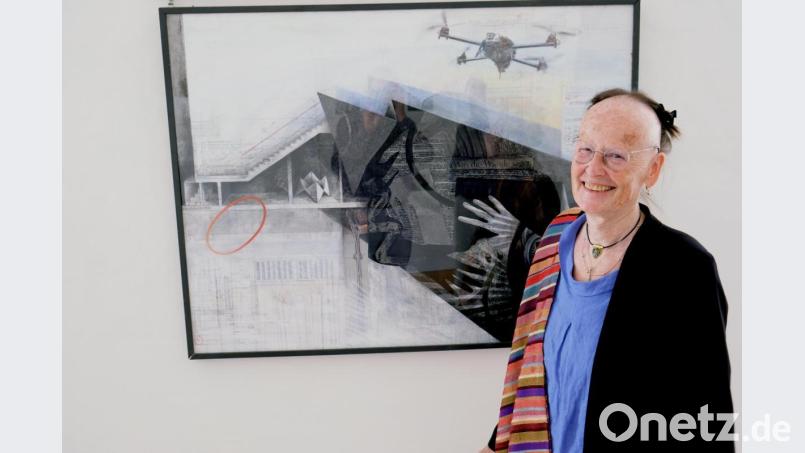 Alte Architekturpläne mit rätselhaften Linien bilden die Grundlage für die Collagen der Münchner Künstlerin Gabriele Stolz, die sie aus Zeichnungen und Malerei kombiniert. Für ihre Arbeiten hat Gabriele Stolz schon viele Auszeichnungen erhalten. Bild: do