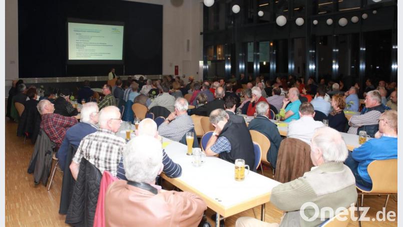 Die NES informierte in der Stadthalle zum geplanten Windpark im Hessenreuther Wald. Bild: JOCHEN NEUMANN 
ERBENDORF