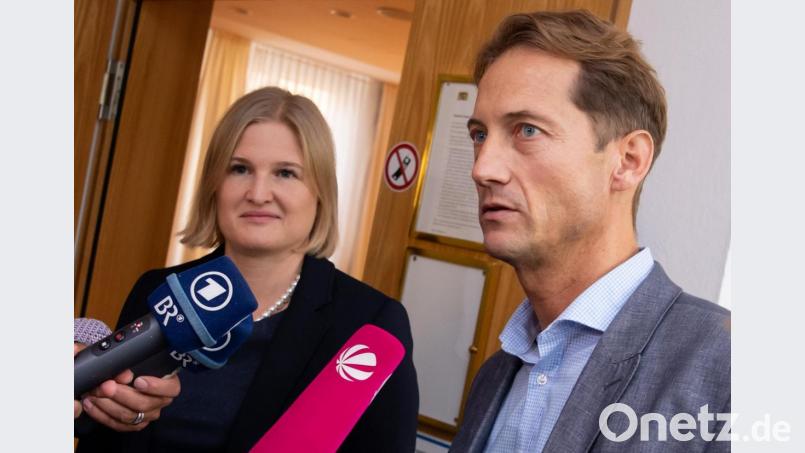 Die Vorsitzender der AfD im bayerischen Landtag, Katrin Ebner-Steiner und Ingo Hahn. Bild: Sven Hoppe/dpa