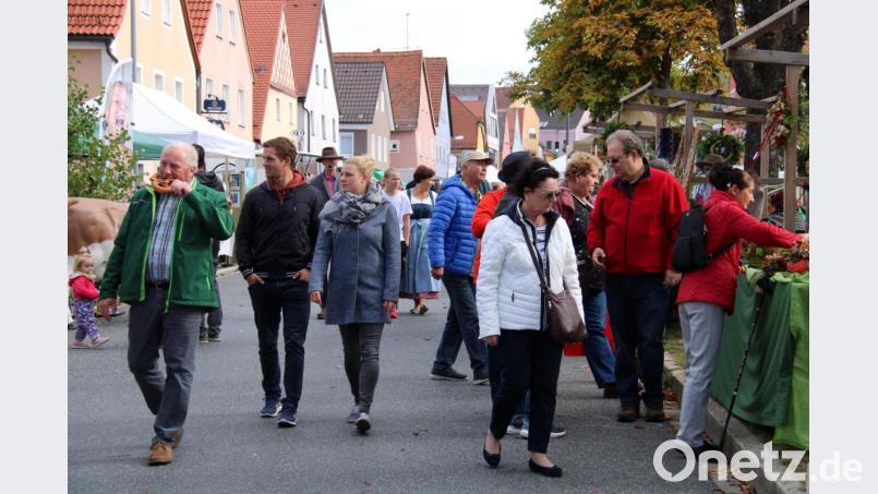 Bereits am Vormittag ist der 15. Bauernmarkt in der Kreisstadt stark frequentiert. Dazu trägt nicht nur das schöne Herbstwetter bei, sondern auch das opulente und vielfältige Angebot an den knapp 70 Ständen. Bild: prh