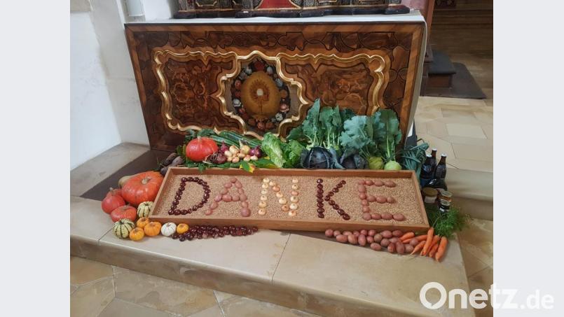 Mit einem &quot;Danke&quot; aus Geschenken der Natur feiern die Speinsharter am Wochenende Erntedank. Bild: do