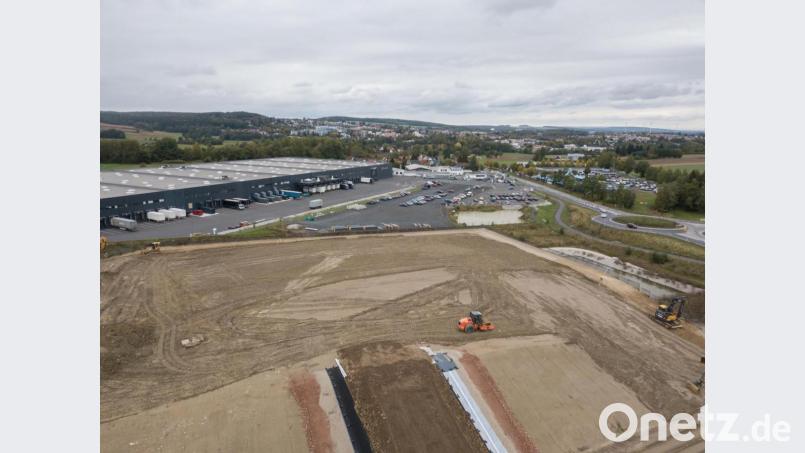 Blick auf das neue Gewerbegebiet auf der ehemaligen Rosenthal-Brache. Bild: dtr