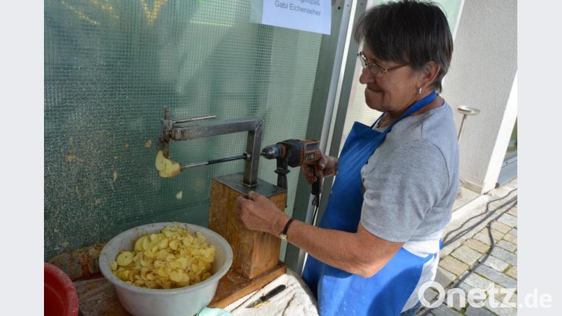 Kartoffelspiralen frisch gedreht. Bild: jr