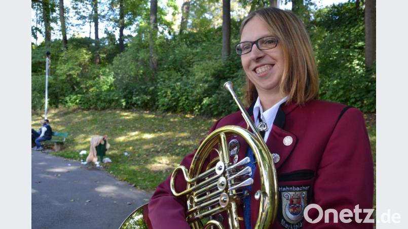 Begeisterte Waldhorn-Spielerin: Irene Klier von den Marktbläsern Hahnbach. Bild: upl