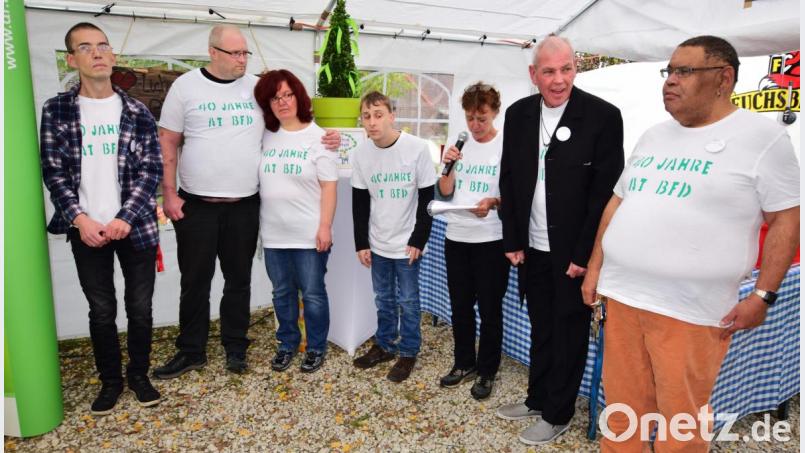 Selbstbewusst erzählen Beschäftigte der arbeitstherapeutischen Werkstatt in Bachetsfeld über ihren Lebenshintergrund, ihren Alltag und was ihnen diese Tätigkeit bedeutet. Bild: no