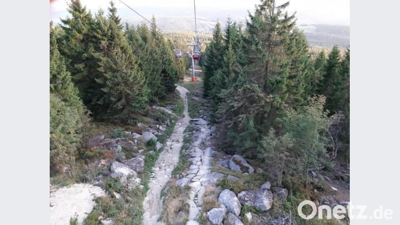 Unzählige Menschen haben in der Ochsenkopf-Seilbahn schon einen solchen Ausblick genossen. Bild: gis