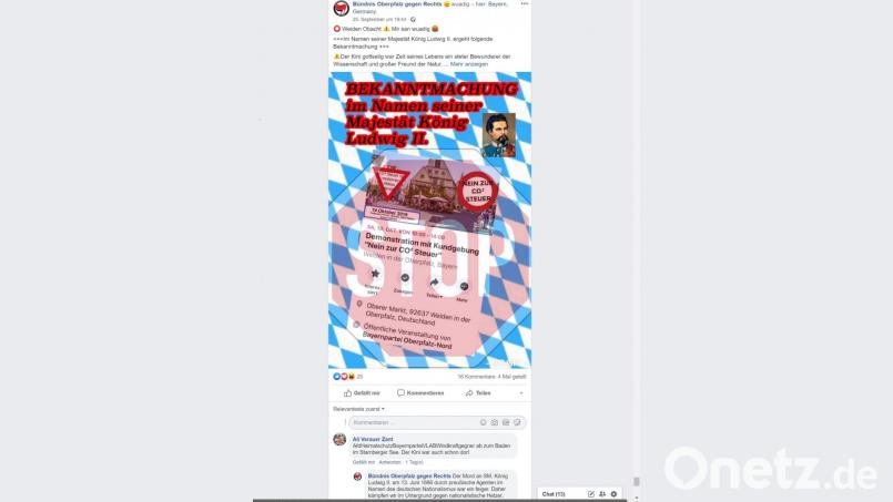 Der Beitrag zur Bayerpartei-Demo samt Zant-Kommentar. Seit Montag fehlt dieser unter dem Beitrag. Screenshot: exb