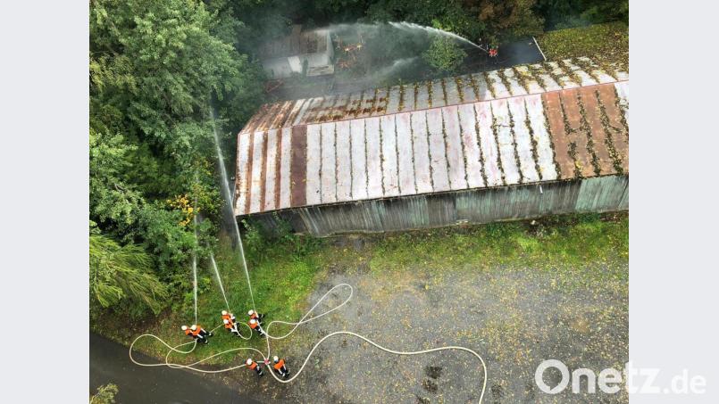 Feuerwehrübung zur Brandschutzwoche in Mitterteich. Bild: exb