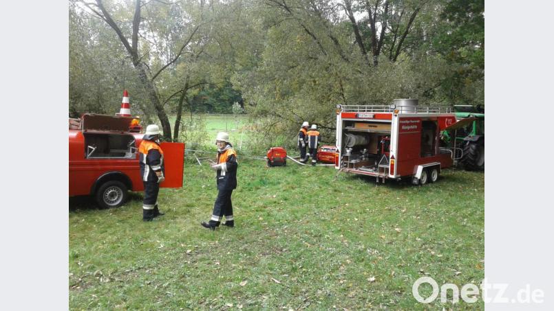 Feuerwehrübung zur Brandschutzwoche in Mitterteich. Bild: exb