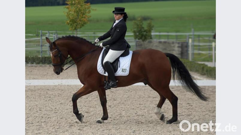 Sabine Fichtner vom RC Münchsgrün war mit ihrem Abschneiden hochzufrieden.Bei der Landes-Finalprüfung „FAB Amateur-Cup“ wurde die Lokalmatadorin Sechste. Bild: Norbert Dietl