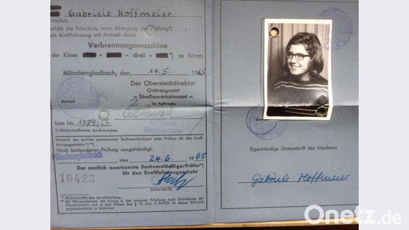 Gabriele Prechtl hieß noch Hoffmeier, als sie 1965 die Prüfung ablegte. Bild: exb