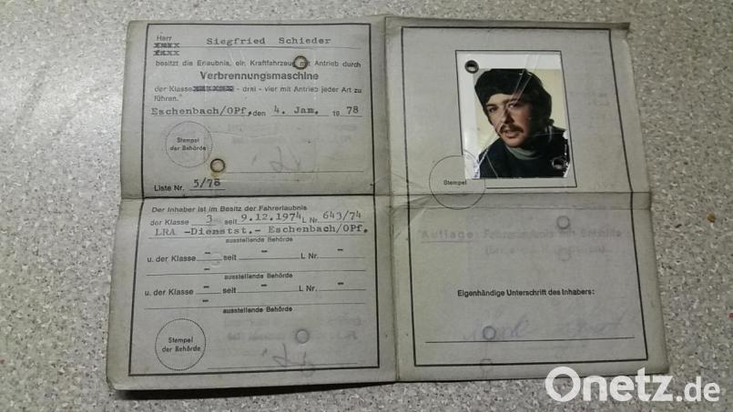 Siegfried Schieder bekam seinen Schein 1978 in Eschenbach. Bild: exb
